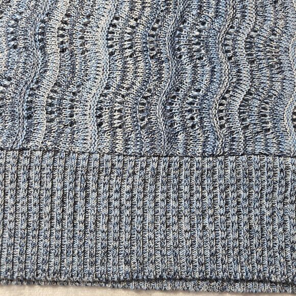 Catherines Womens 4X Sweater Plus Blue, Purple, Gray Short Sleeves Loose Knit - Picture 5 of 6